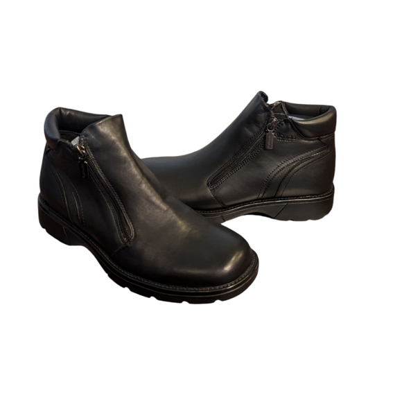 Blondo Black Leather Alex Double Zip Comfy Chukka Boots NWT Sz 9 - Picture 3 of 9